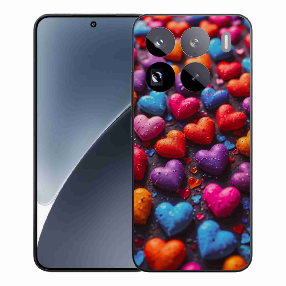 Gélový kryt mmCase na Xiaomi 15 Pro - farebné srdcia
