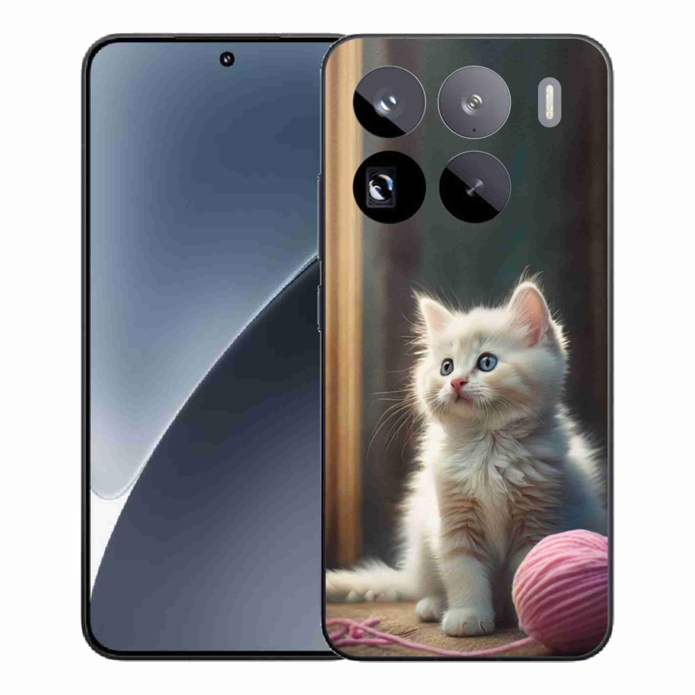 Gélový kryt mmCase na Xiaomi 15 Pro - biele mačiatko 2