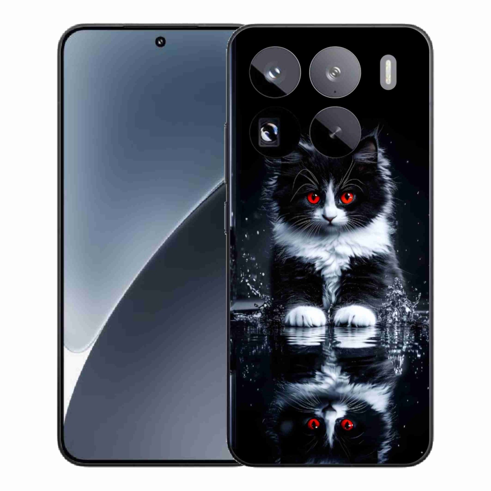 Gélový kryt mmCase na Xiaomi 15 Pro - čiernobiele mačiatko