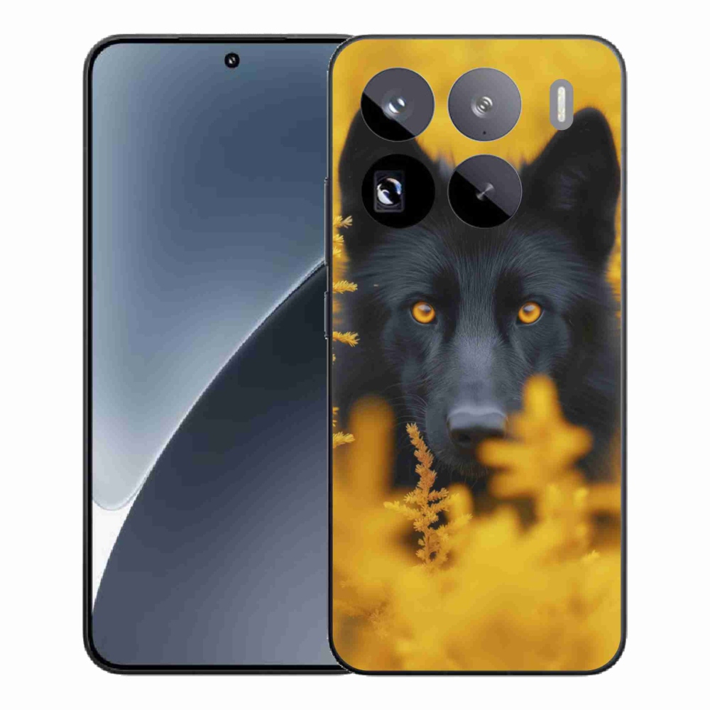 Gélový kryt mmCase na Xiaomi 15 Pro - čierny vlk 2