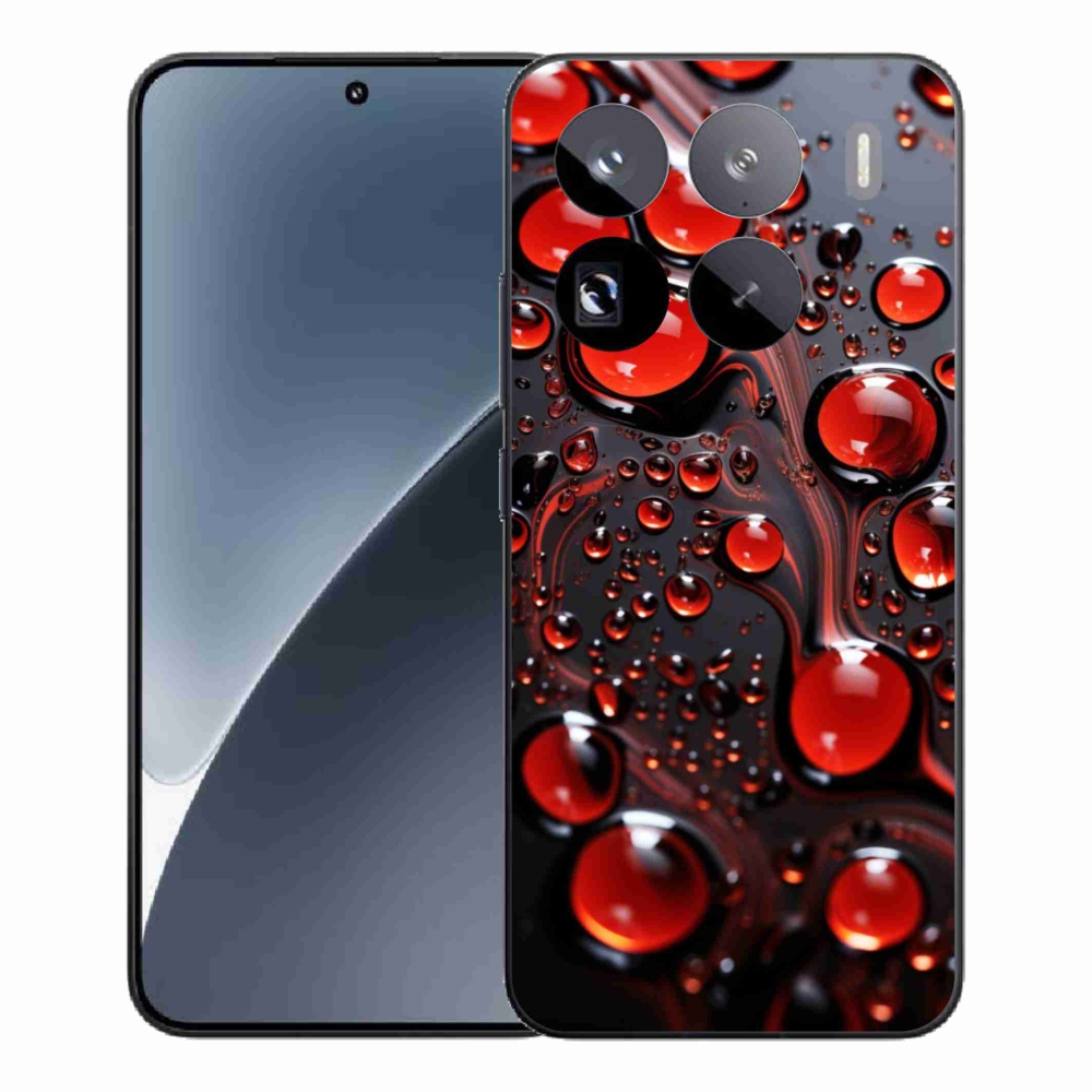 Gélový kryt mmCase na Xiaomi 15 Pro - červené kvapky 2