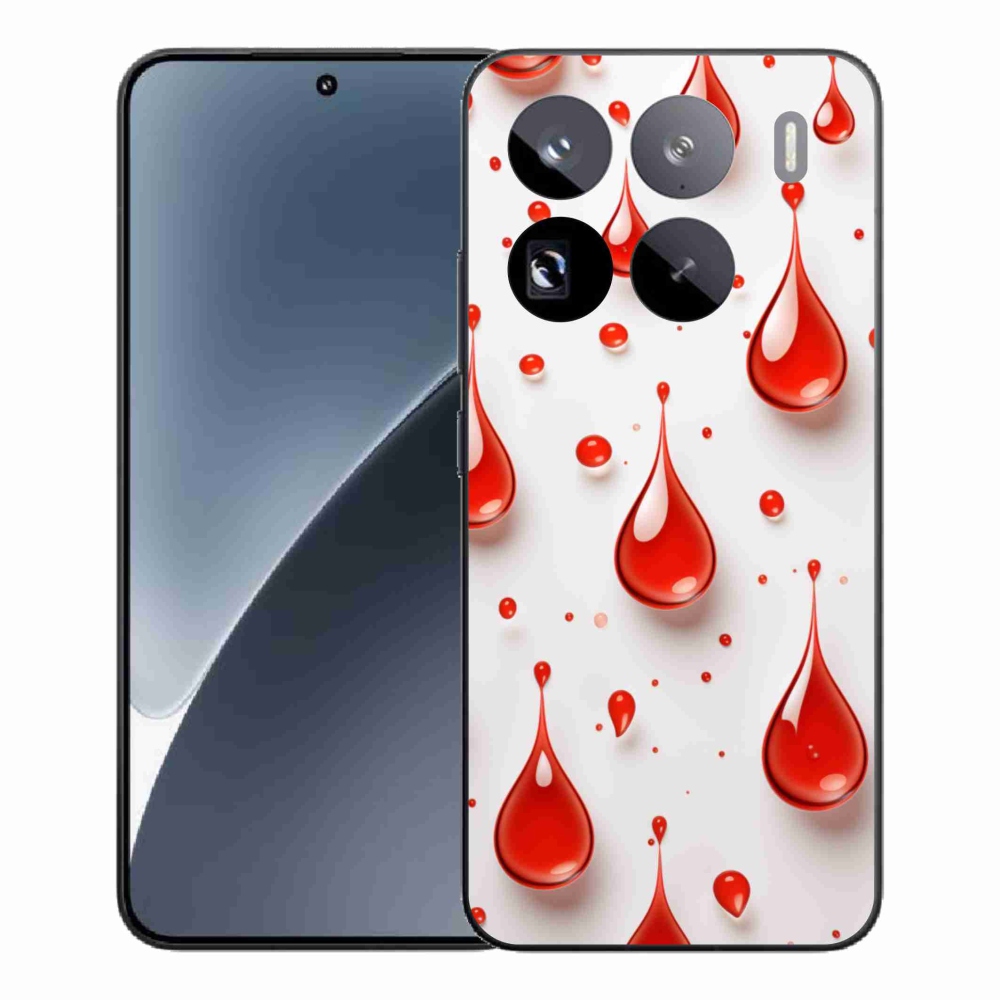 Gélový kryt mmCase na Xiaomi 15 Pro - červené kvapky