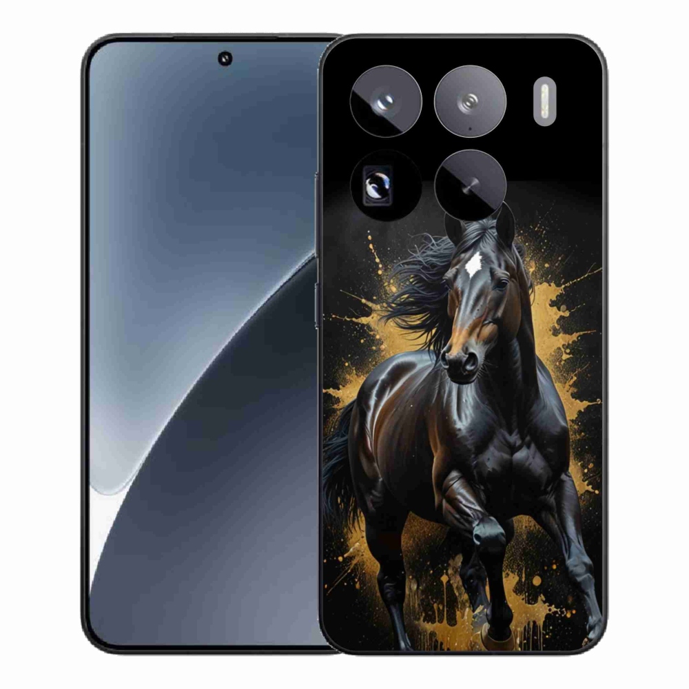 Gélový kryt mmCase na Xiaomi 15 Pro - elegantný čierny žrebec