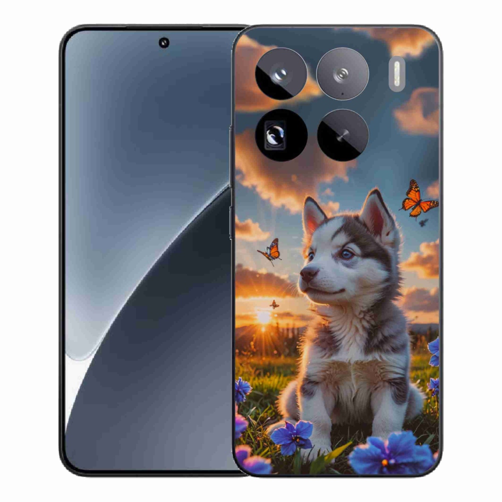 Gélový kryt mmCase na Xiaomi 15 Pro - husky pri západe slnka