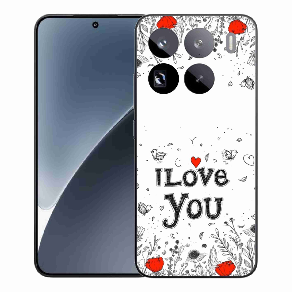 Gélový kryt mmCase na Xiaomi 15 Pro - I love you biele pozadie