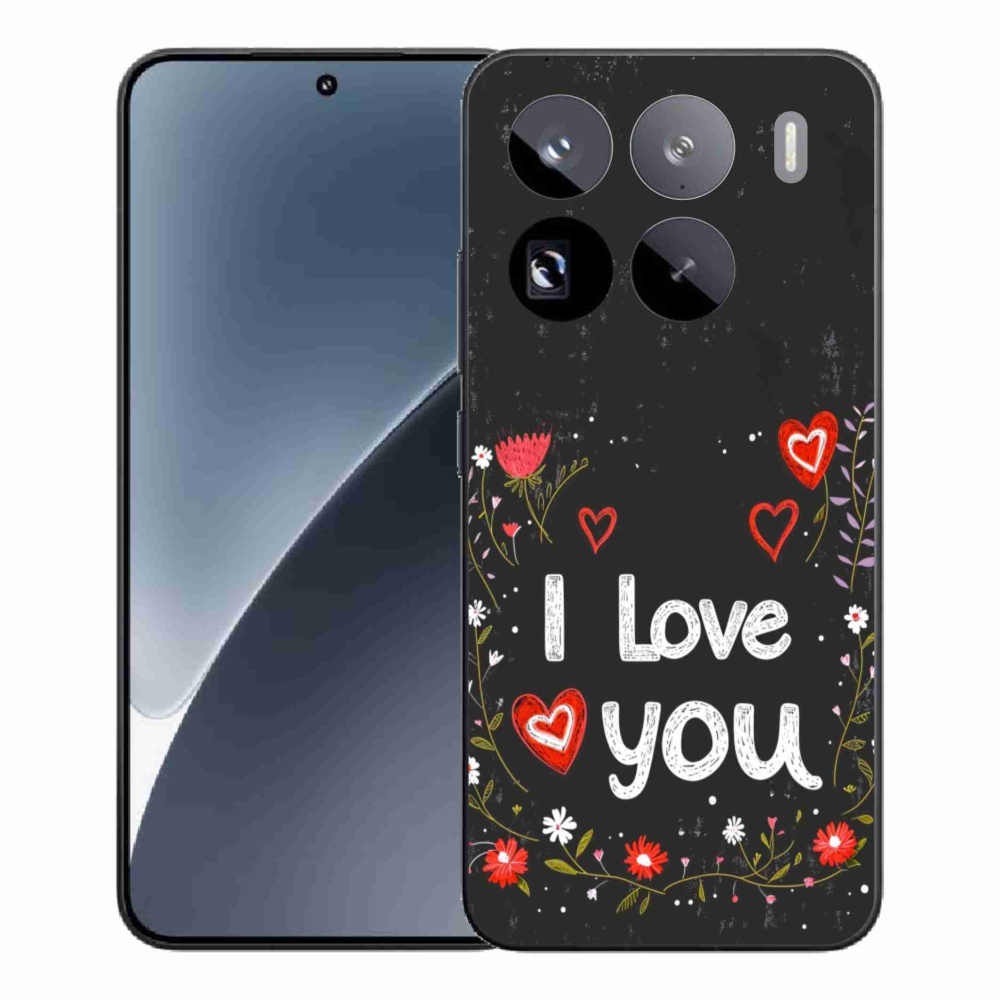 Gélový kryt mmCase na Xiaomi 15 Pro - I love you čierne pozadie