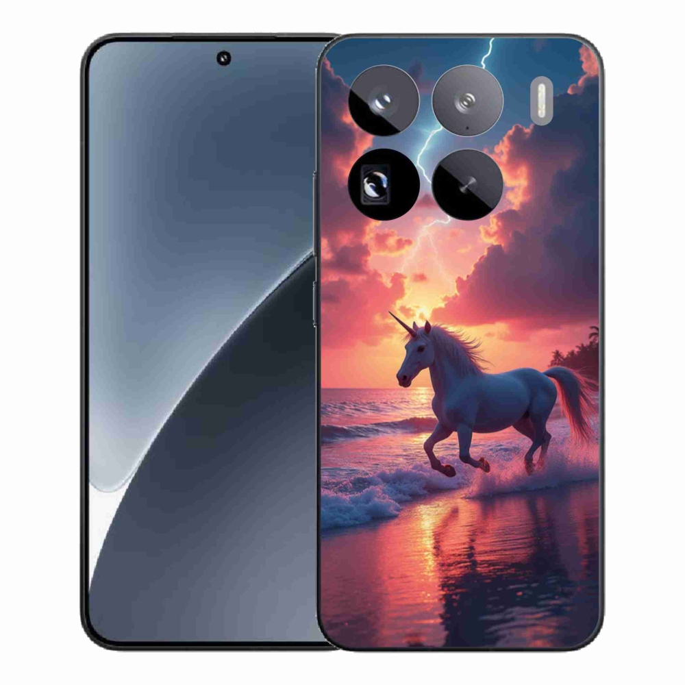 Gélový kryt mmCase na Xiaomi 15 Pro - jednorožec na pláži