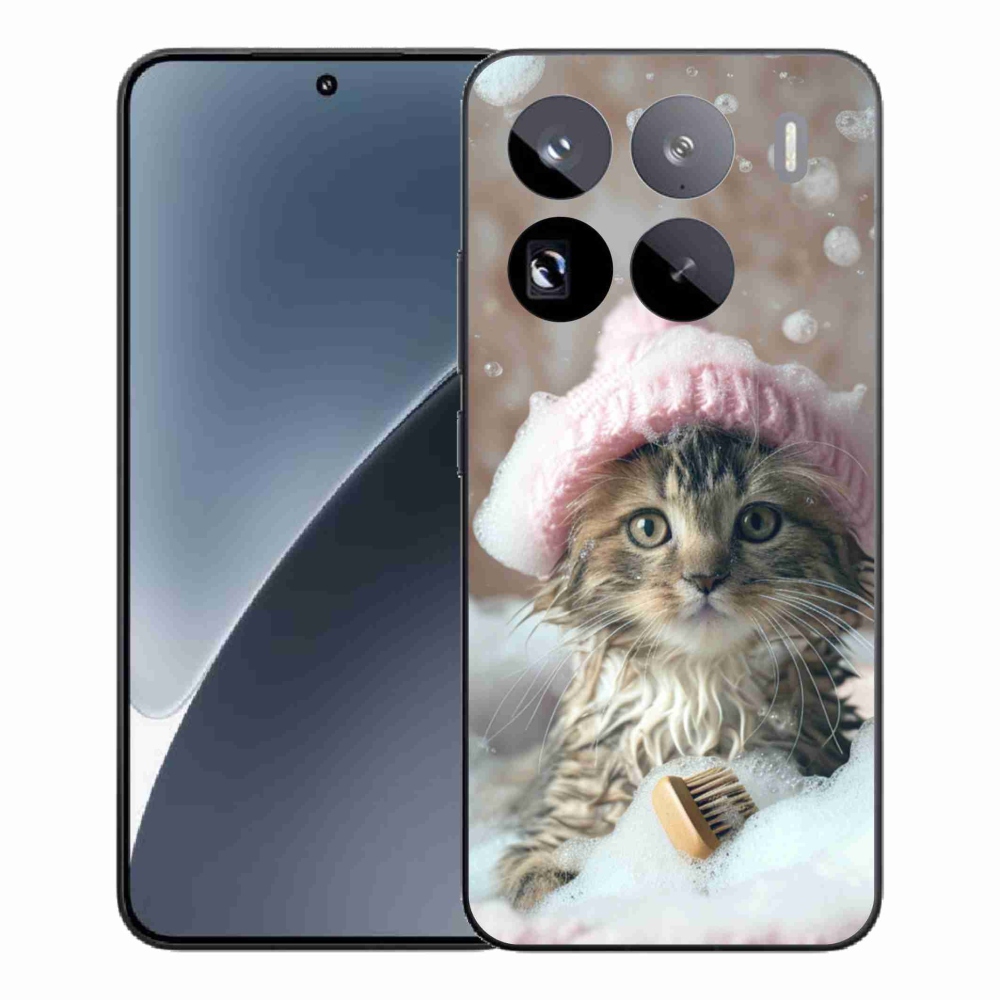 Gélový kryt mmCase na Xiaomi 15 Pro - mačiatko a kúpeľ