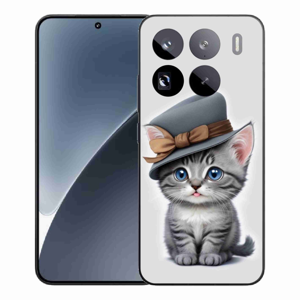 Gélový kryt mmCase na Xiaomi 15 Pro - mačiatko s klobúkom