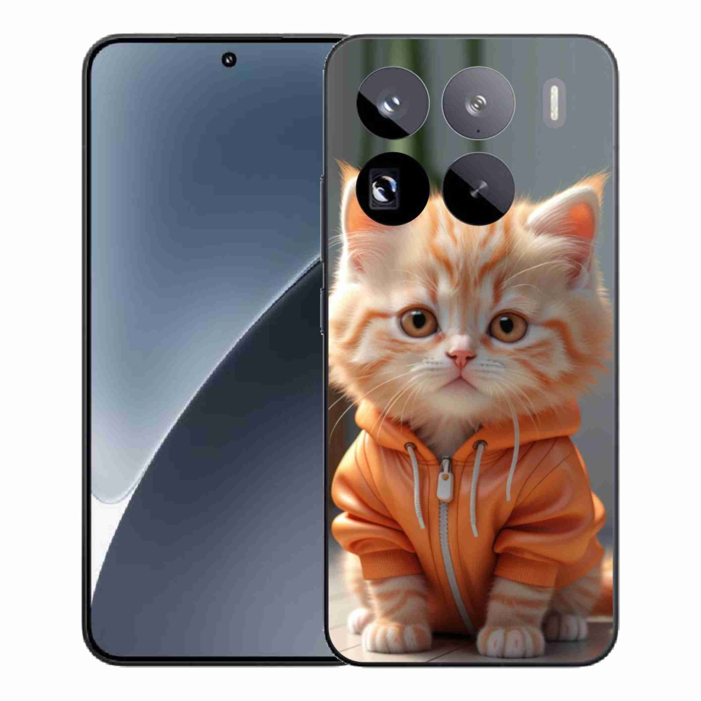 Gélový kryt mmCase na Xiaomi 15 Pro - mačiatko v mikine