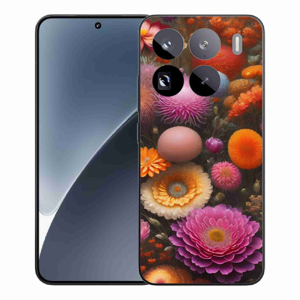 Gélový kryt mmCase na Xiaomi 15 Pro - kvetinová kompozícia