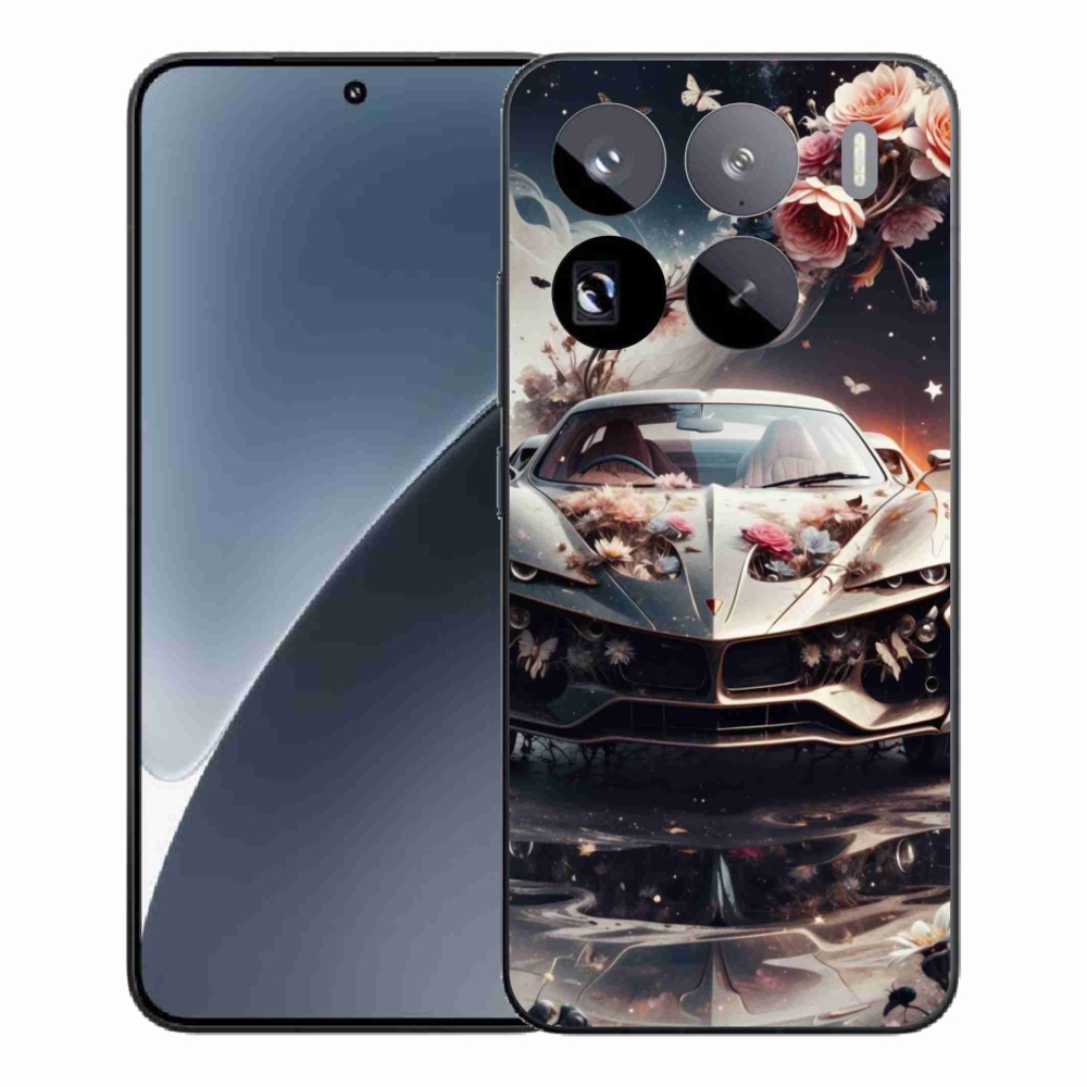Gélový kryt mmCase na Xiaomi 15 Pro - kvetinový športový automobil