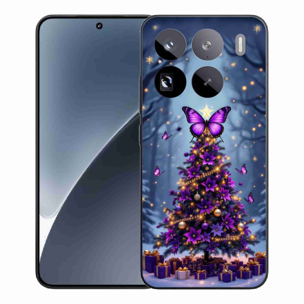 Gélový kryt mmCase na Xiaomi 15 Pro - motýlí vianočný stromček