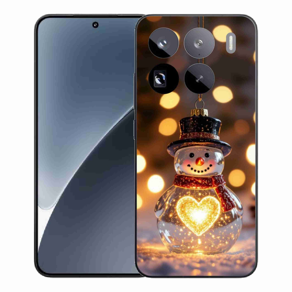 Gélový kryt mmCase na Xiaomi 15 Pro - svietiaci vianočný snehuliak