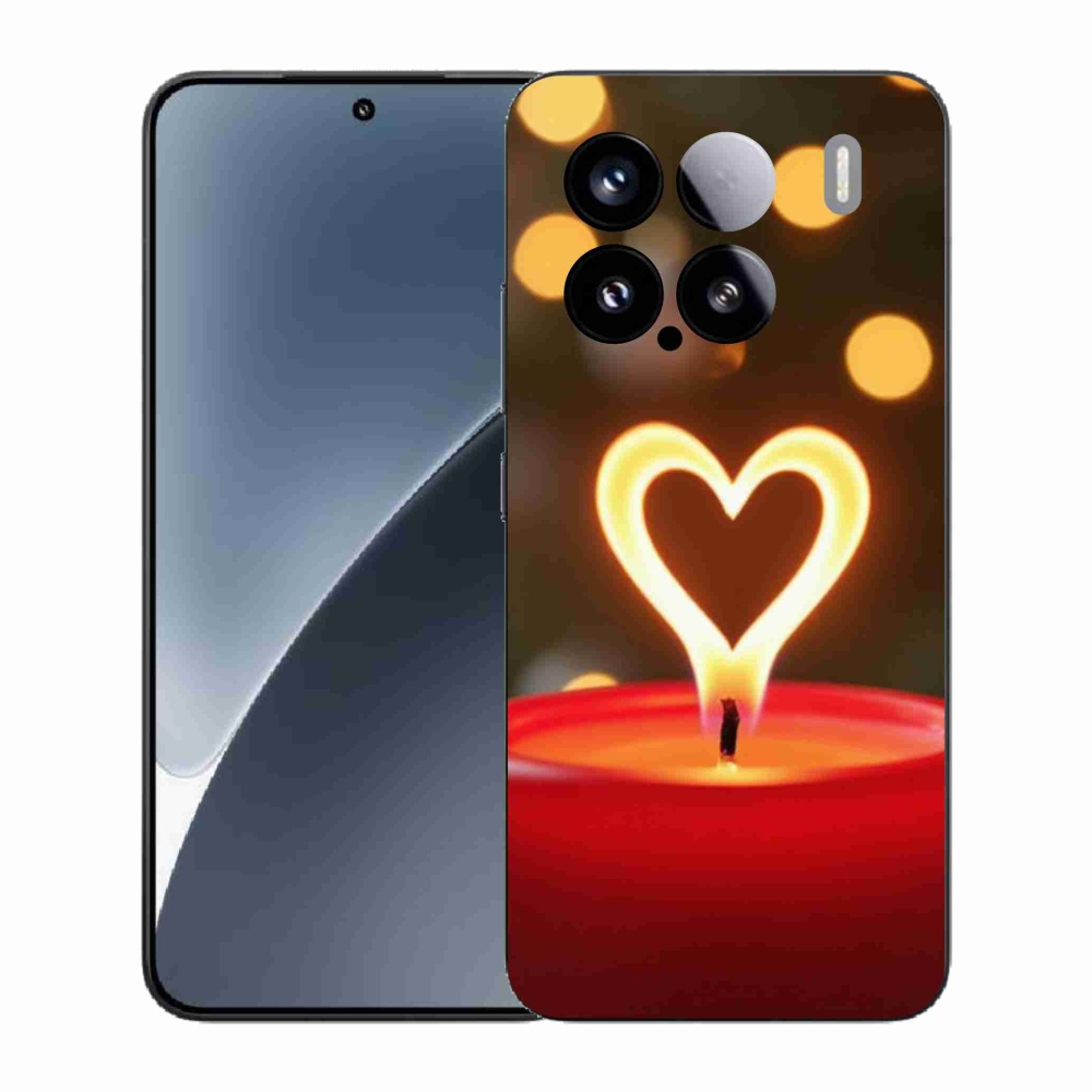 Gélový kryt mmCase na Xiaomi 15 - srdce z plameňa