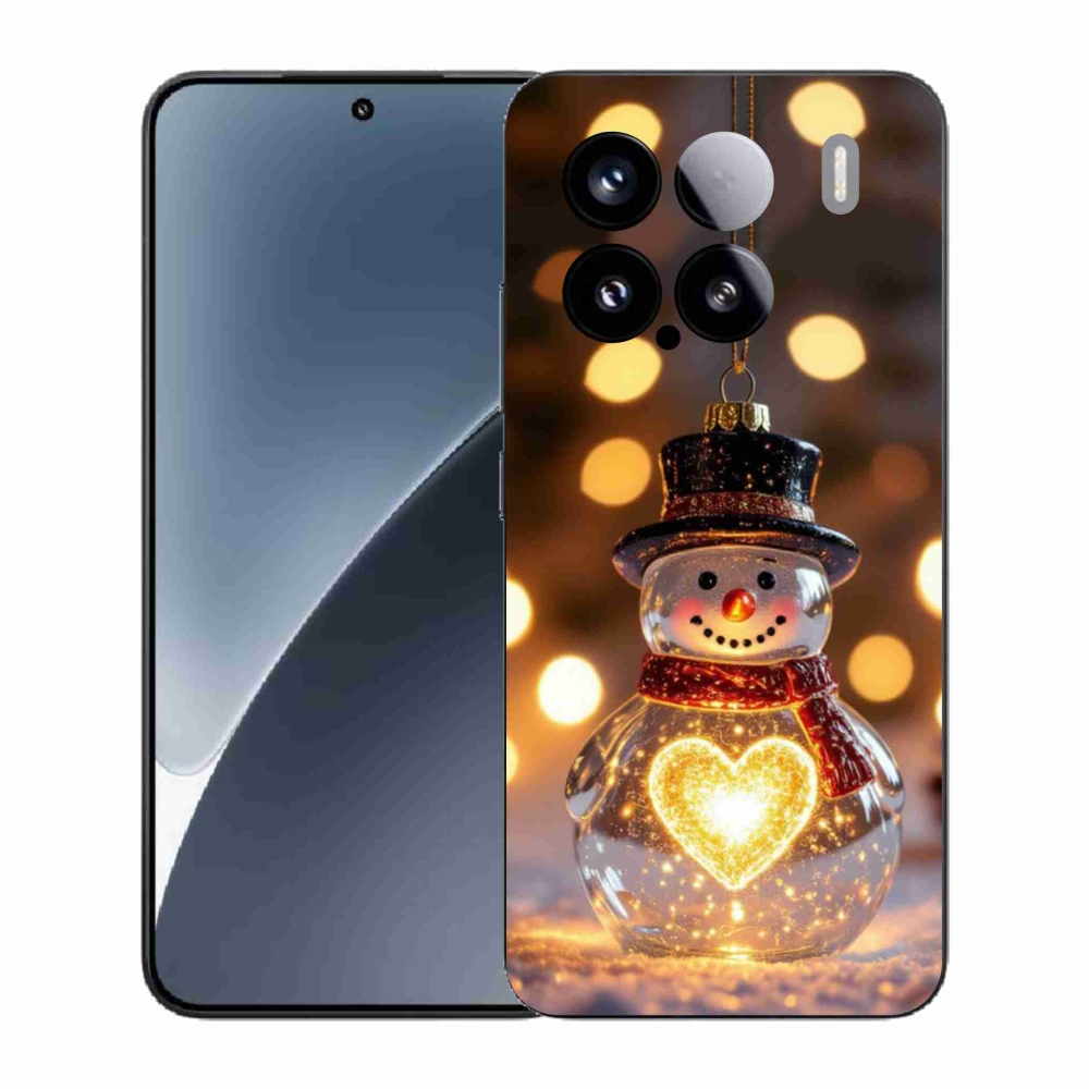 Gélový kryt mmCase na Xiaomi 15 - svietiaci vianočný snehuliak