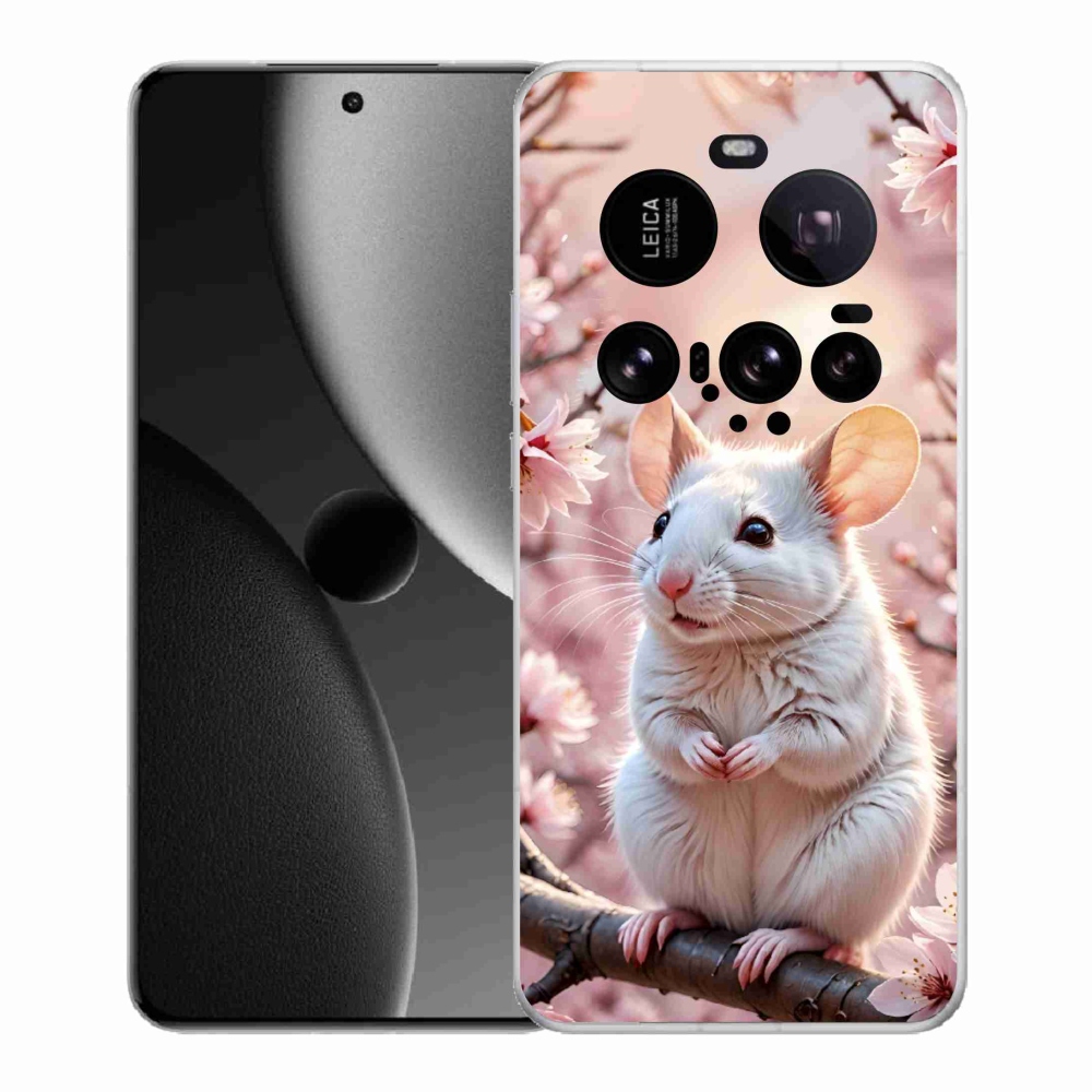 Gélový kryt mmCase na Xiaomi 15 Ultra - biela myš na vetve