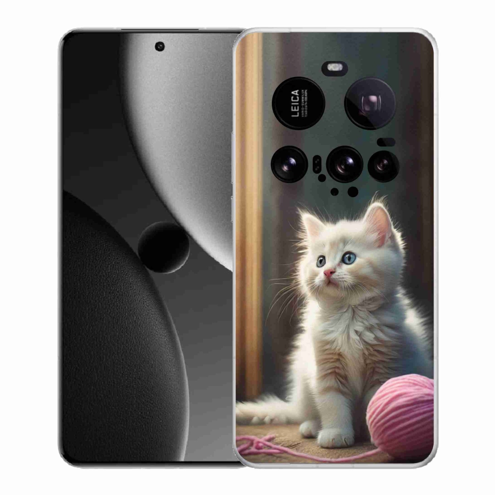 Gélový kryt mmCase na Xiaomi 15 Ultra - biele mačiatko 2