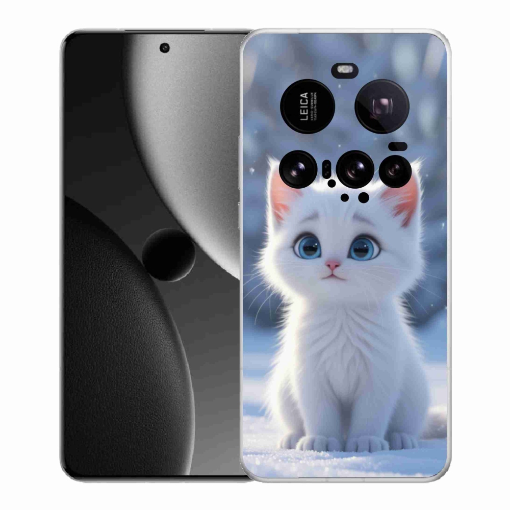 Gélový kryt mmCase na Xiaomi 15 Ultra - biele mačiatko 3