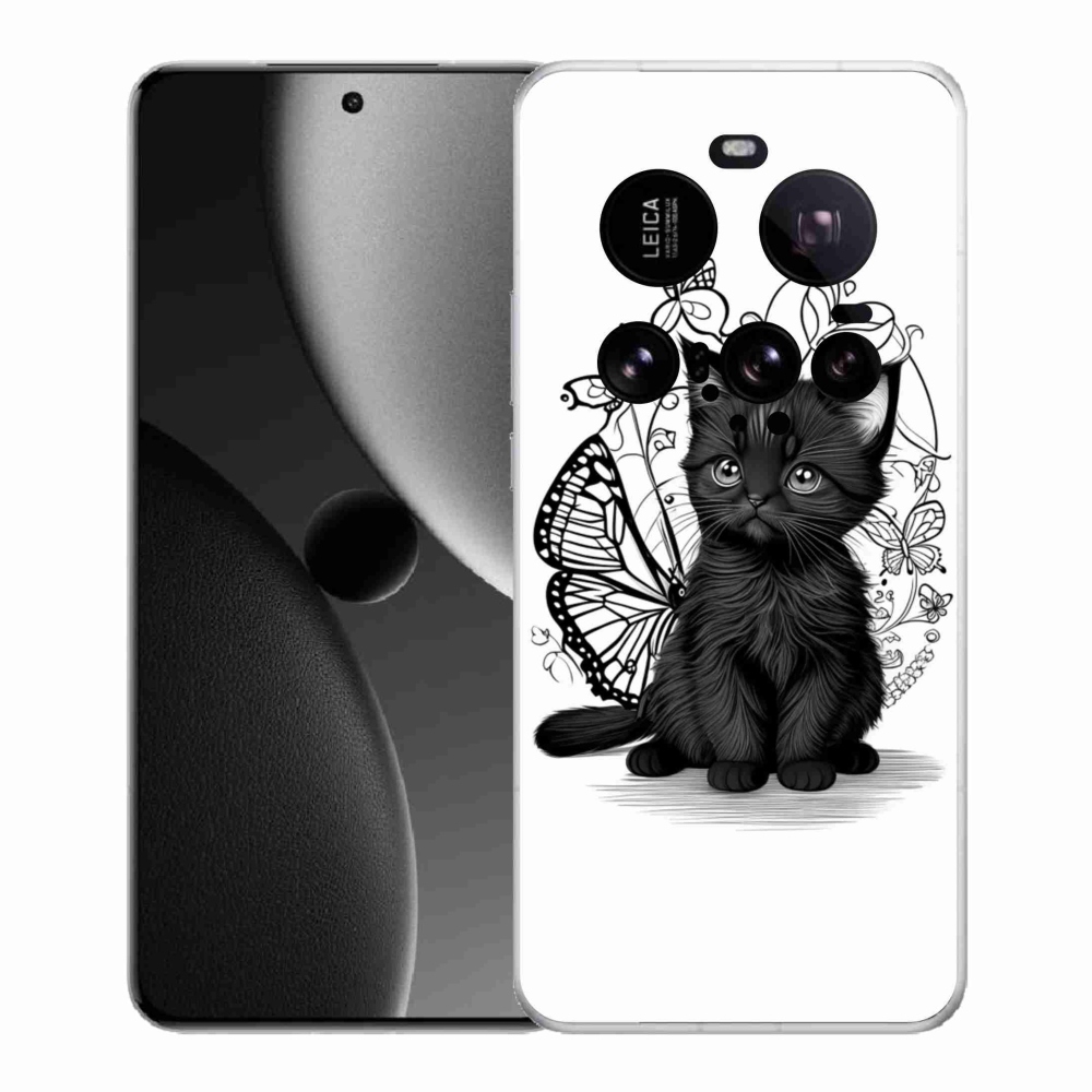 Gélový kryt mmCase na Xiaomi 15 Ultra - čierne mačiatko