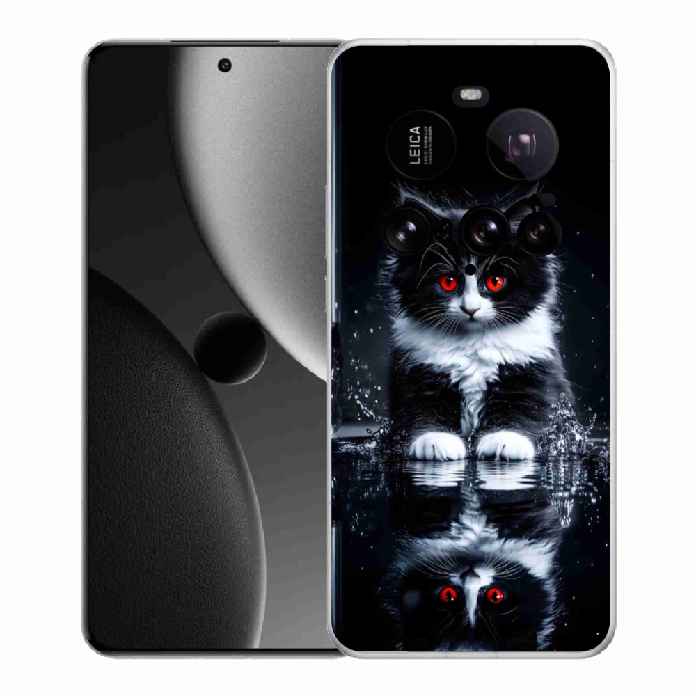 Gélový kryt mmCase na Xiaomi 15 Ultra - čiernobiele mačiatko