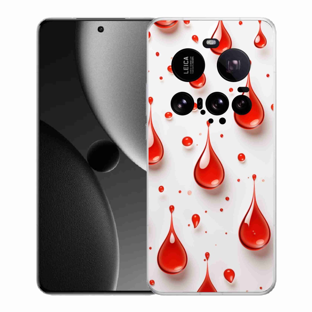 Gélový kryt mmCase na Xiaomi 15 Ultra - červené kvapky