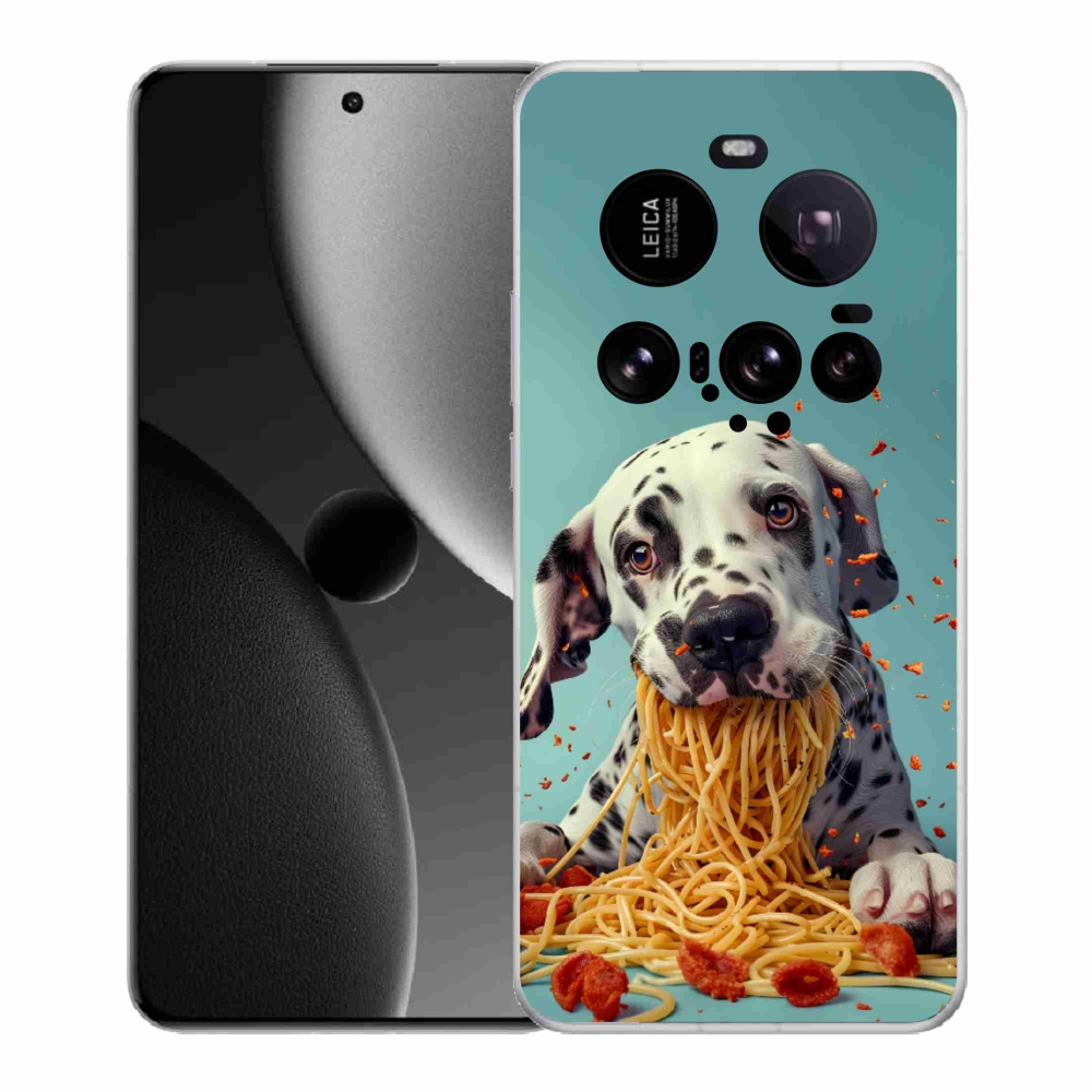 Gélový kryt mmCase na Xiaomi 15 Ultra - dalmatín a špagety