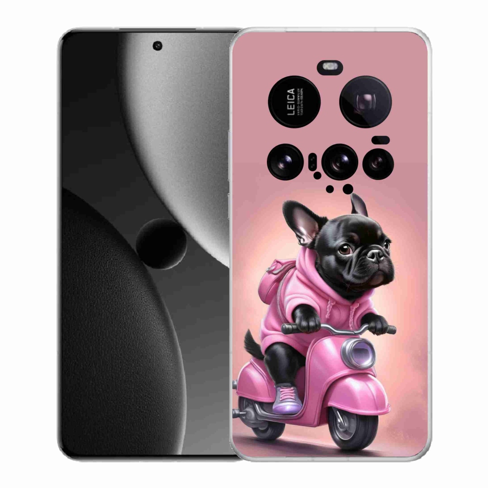 Gélový kryt mmCase na Xiaomi 15 Ultra - francúzsky buldoček na skútri