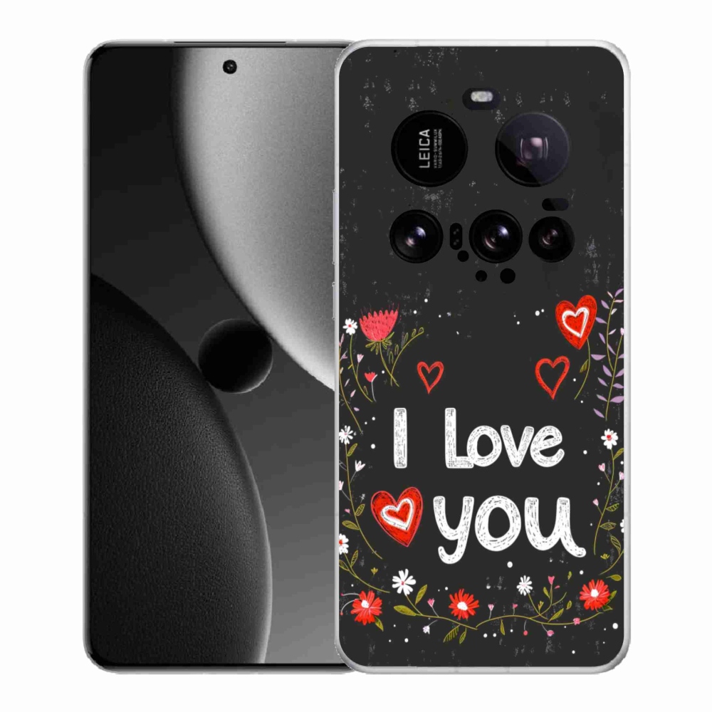 Gélový kryt mmCase na Xiaomi 15 Ultra - I love you čierne pozadie