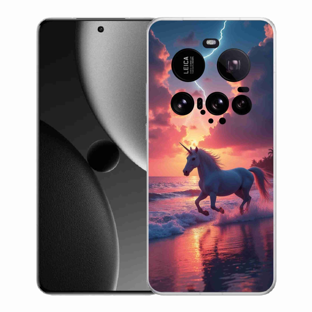 Gélový kryt mmCase na Xiaomi 15 Ultra - jednorožec na pláži