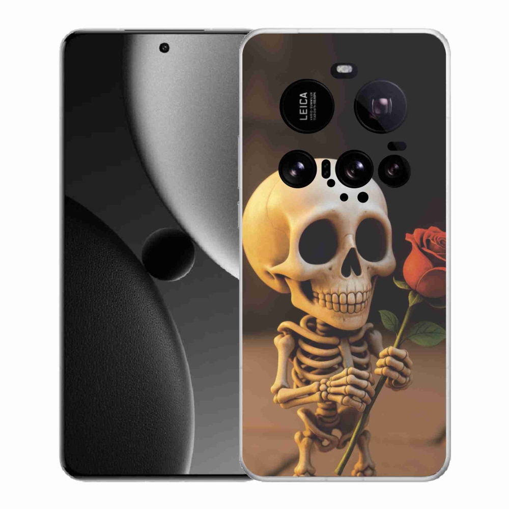 Gélový kryt mmCase na Xiaomi 15 Ultra - kostlivec s ružou