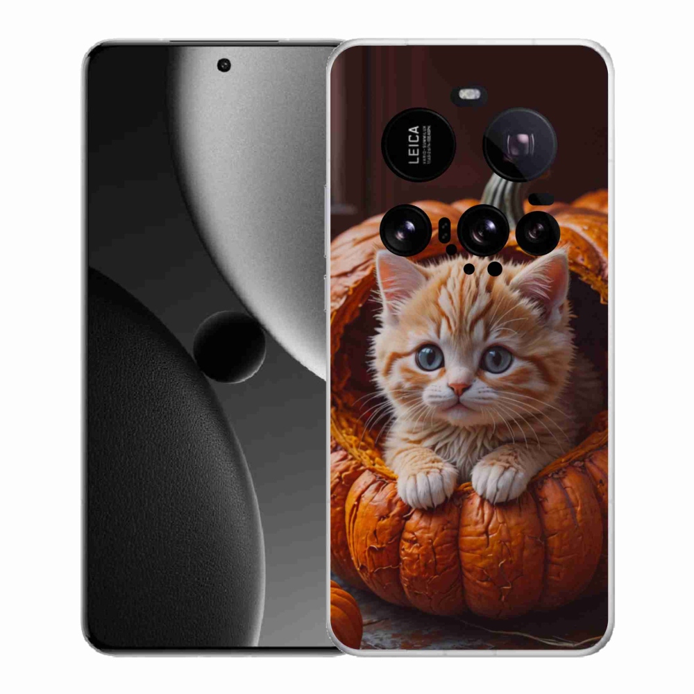Gélový kryt mmCase na Xiaomi 15 Ultra - mačiatko a tekvica 2