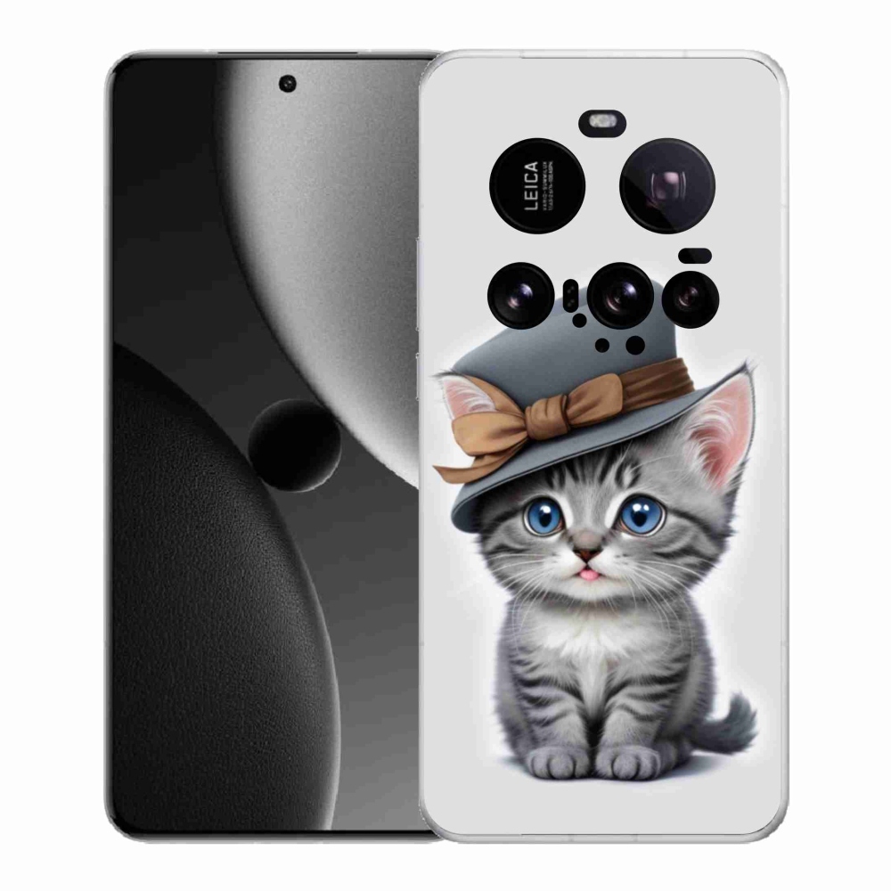Gélový kryt mmCase na Xiaomi 15 Ultra - mačiatko s klobúkom