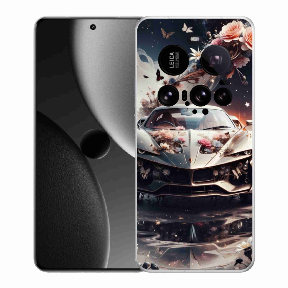 Gélový kryt mmCase na Xiaomi 15 Ultra - kvetinový športový automobil