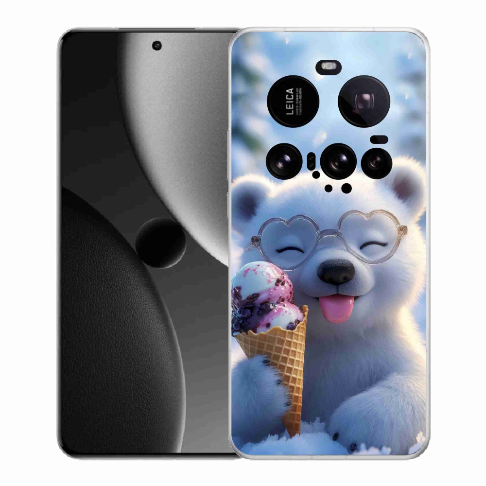Gélový kryt mmCase na Xiaomi 15 Ultra - medvedík so zmrzlinou