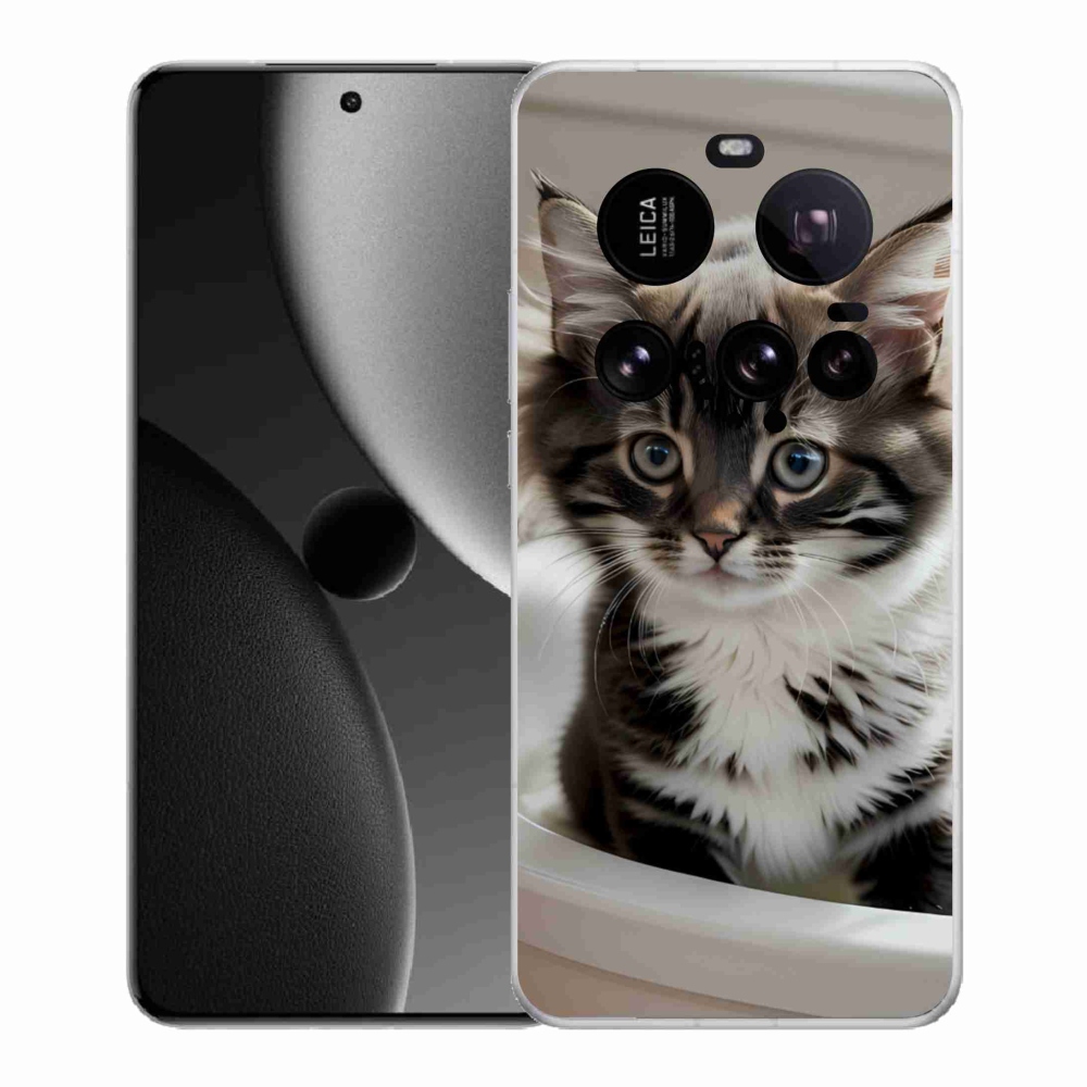 Gélový kryt mmCase na Xiaomi 15 Ultra - zvedavé mačiatko