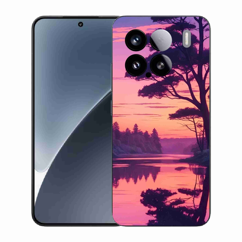 Gélový kryt mmCase na Xiaomi 15 - západ slnka nad jazerom