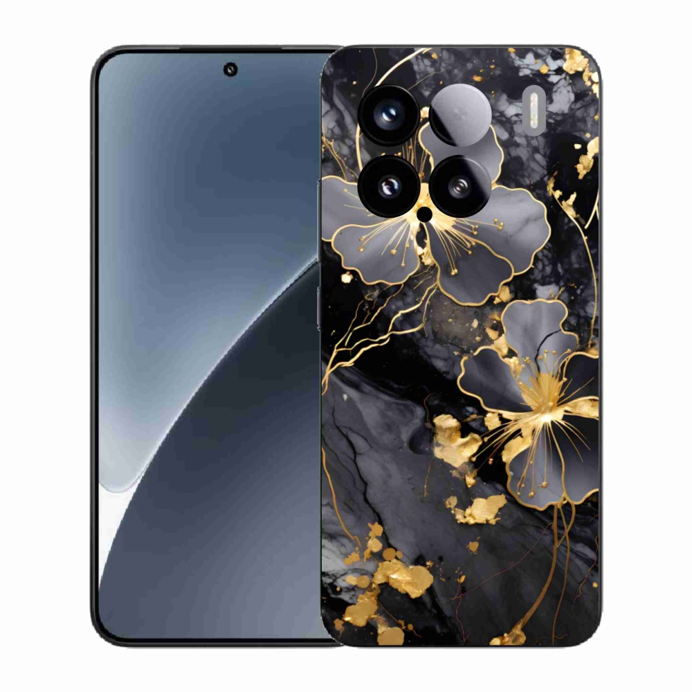 Gélový kryt mmCase na Xiaomi 15 - zlaté kvety