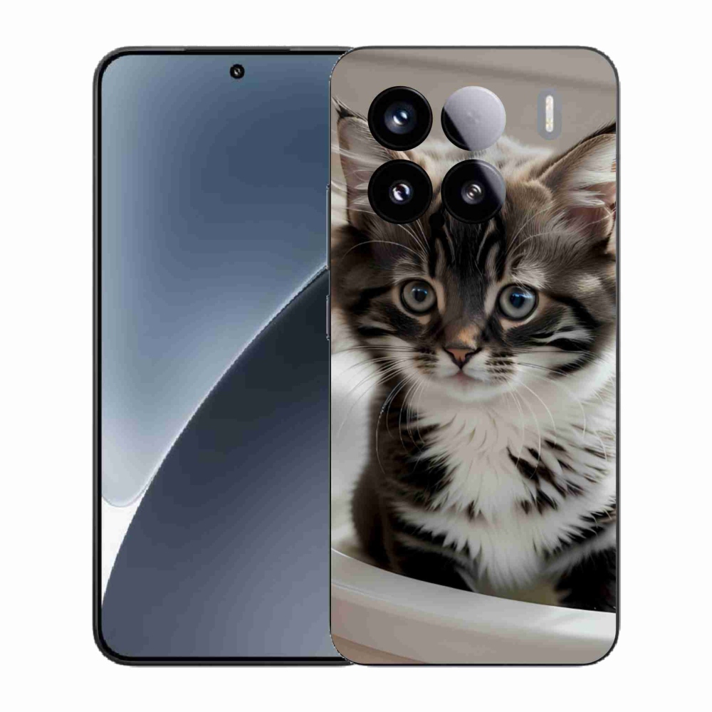 Gélový kryt mmCase na Xiaomi 15 - zvedavé mačiatko