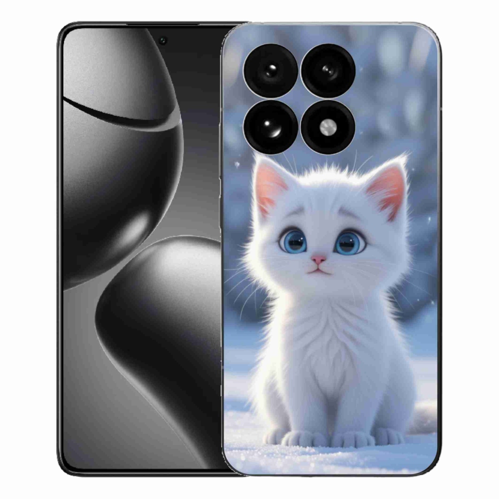 Gélový kryt mmCase na Xiaomi 15T - biele mačiatko 3