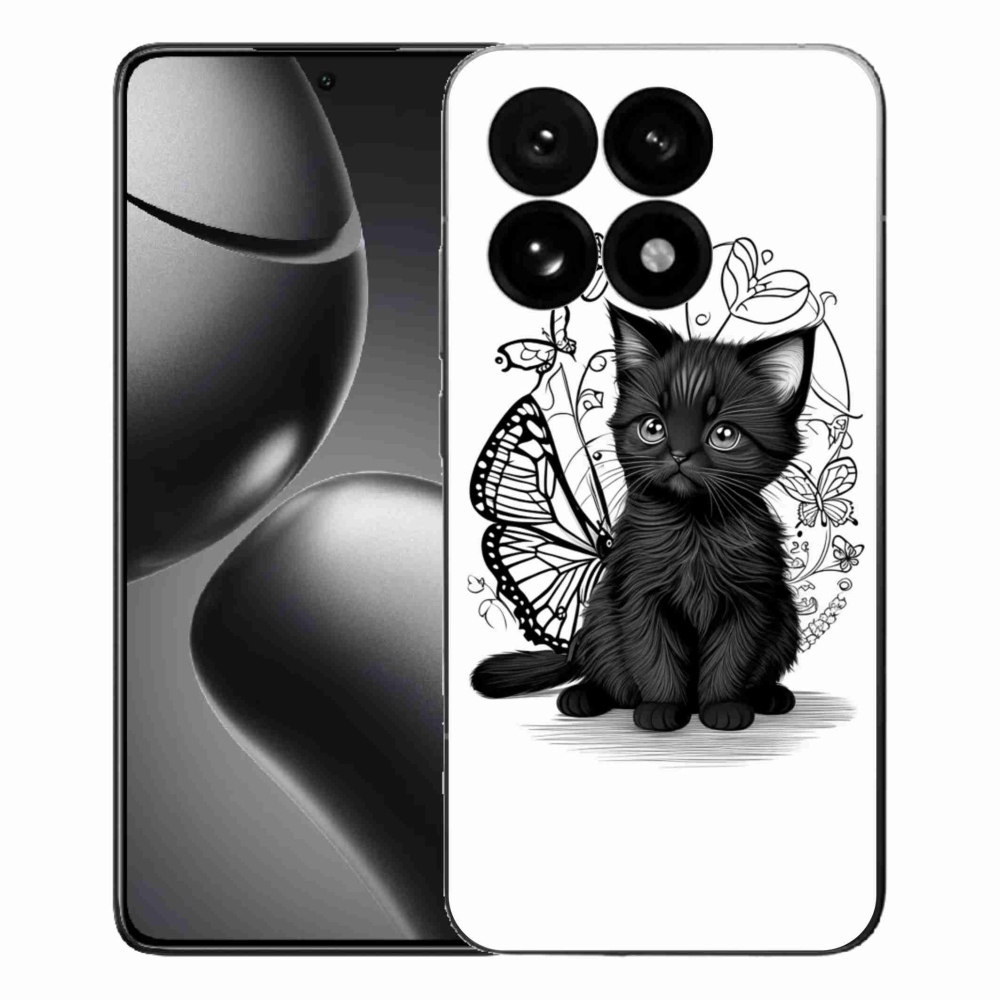 Gélový kryt mmCase na Xiaomi 15T - čierne mačiatko