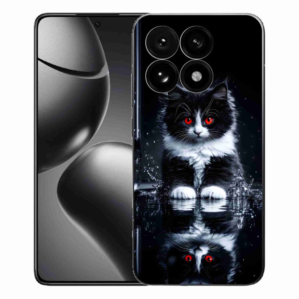 Gélový kryt mmCase na Xiaomi 15T - čiernobiele mačiatko
