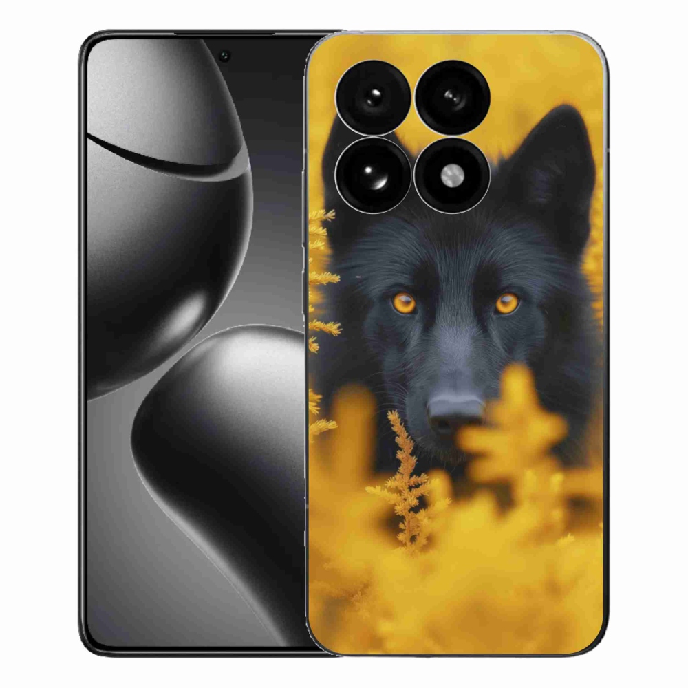 Gélový kryt mmCase na Xiaomi 15T - čierny vlk 2