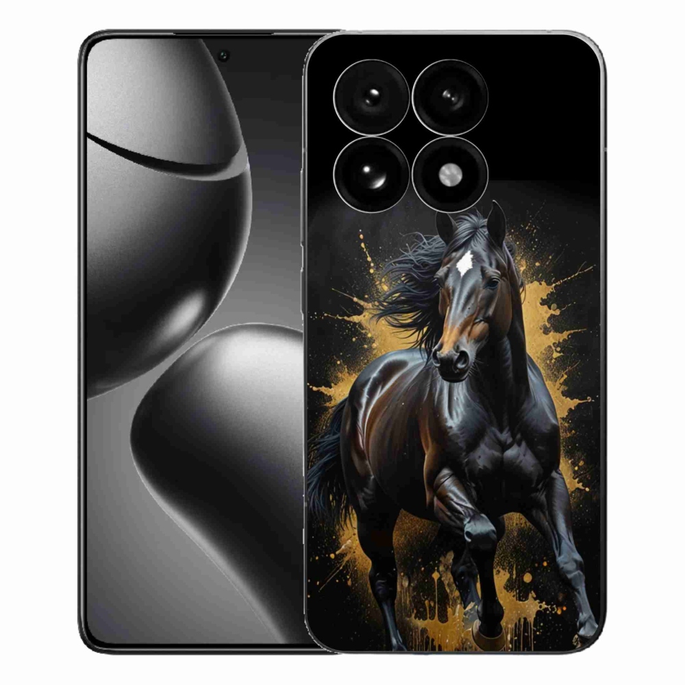 Gélový kryt mmCase na Xiaomi 15T - elegantný čierny žrebec