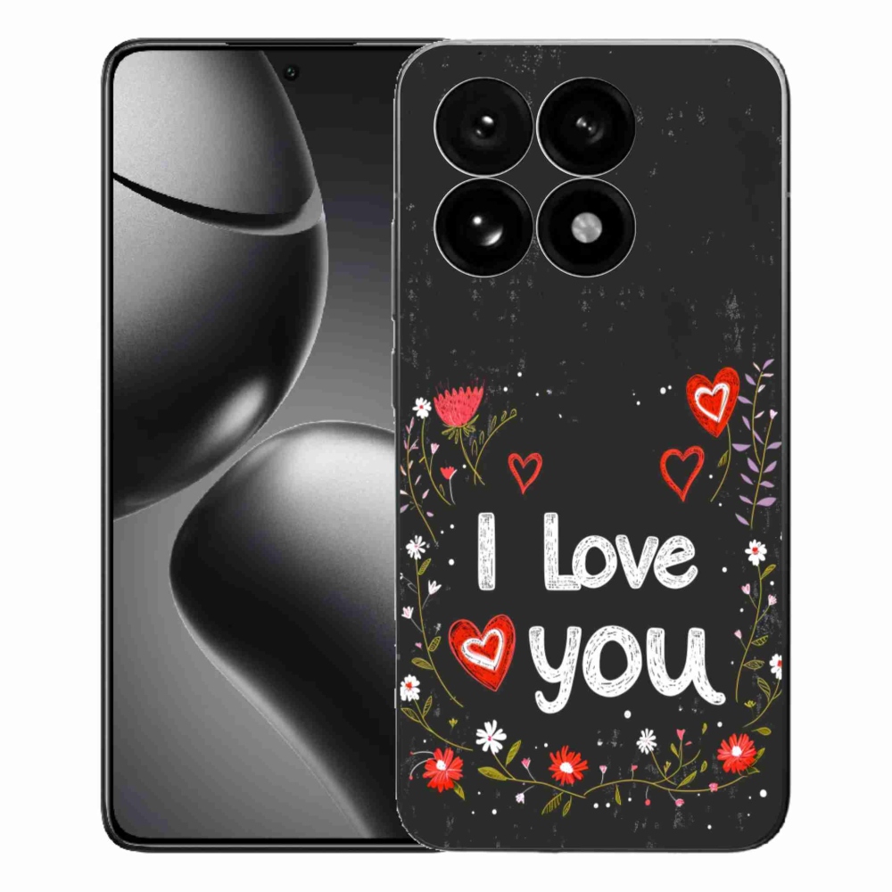 Gélový kryt mmCase na Xiaomi 15T - I love you čierne pozadie