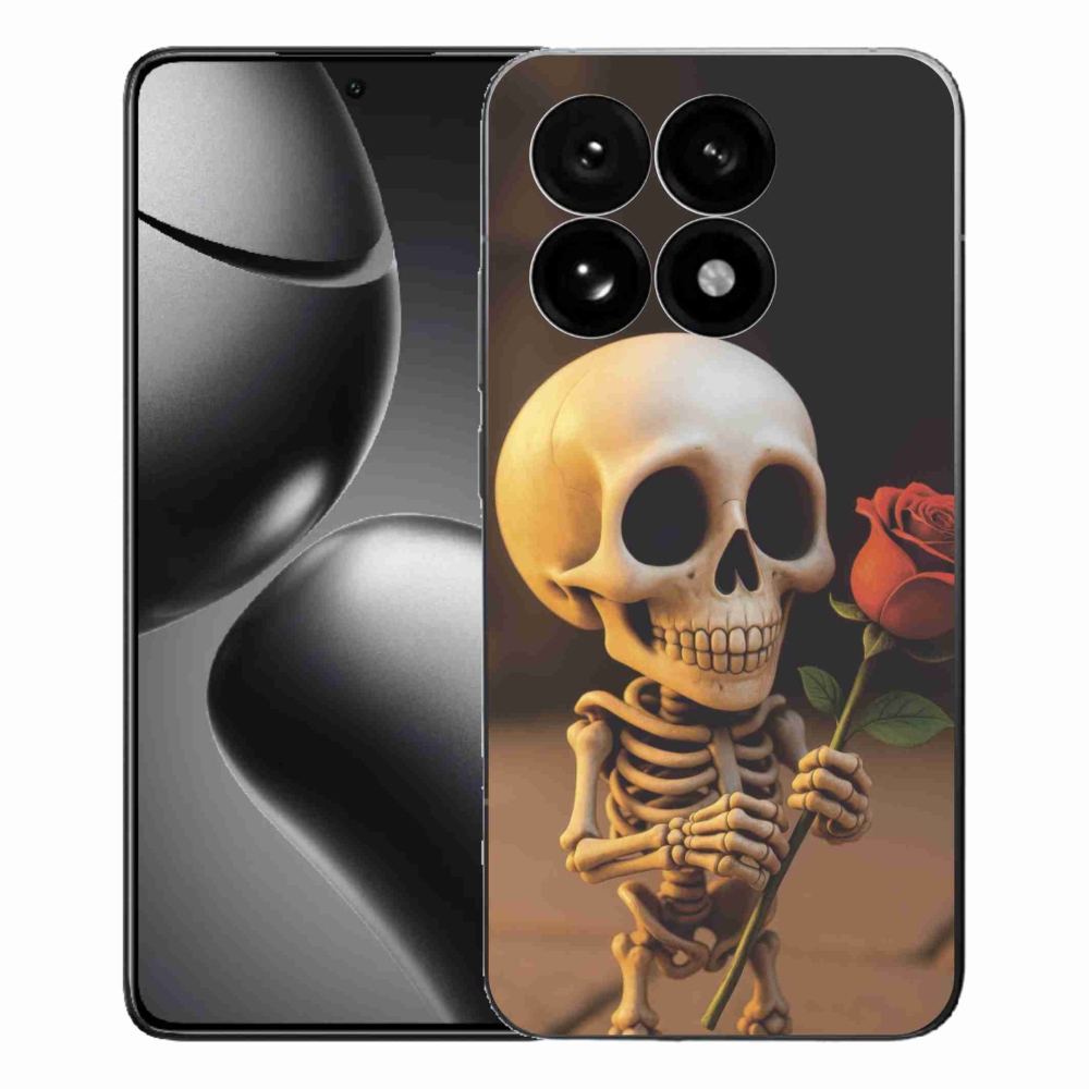 Gélový kryt mmCase na Xiaomi 15T - kostlivec s ružou