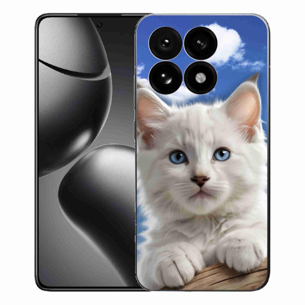 Gélový kryt mmCase na Xiaomi 15T - mačiatko a oblaky