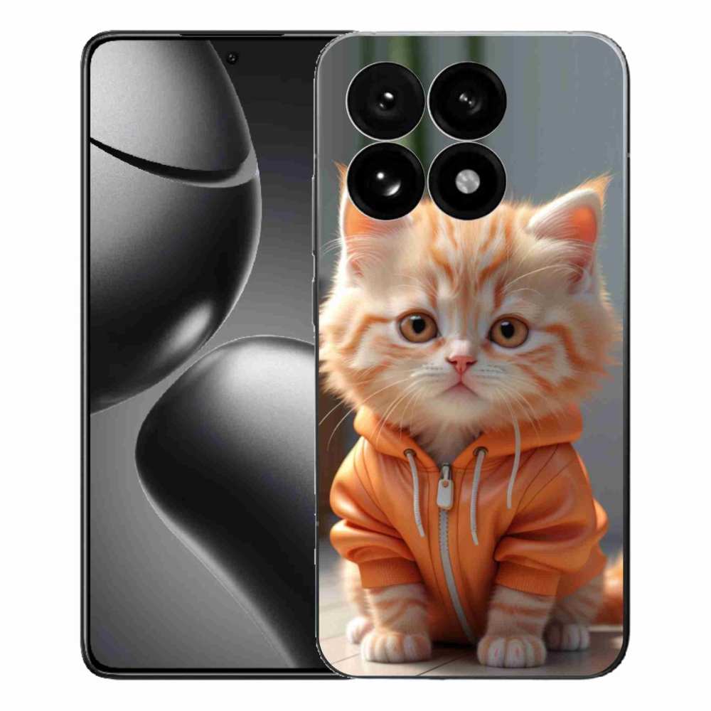 Gélový kryt mmCase na Xiaomi 15T - mačiatko v mikine