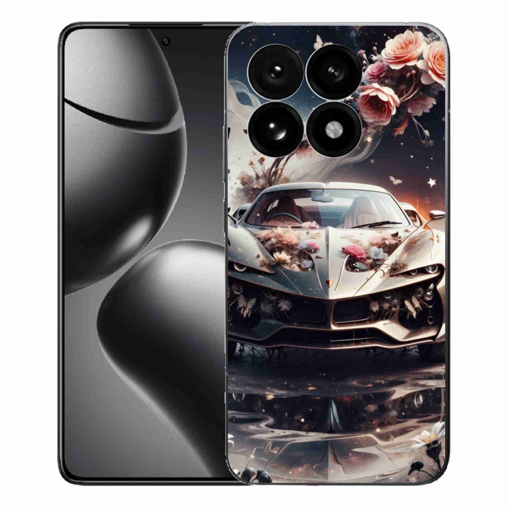 Gélový kryt mmCase na Xiaomi 15T - kvetinový športový automobil