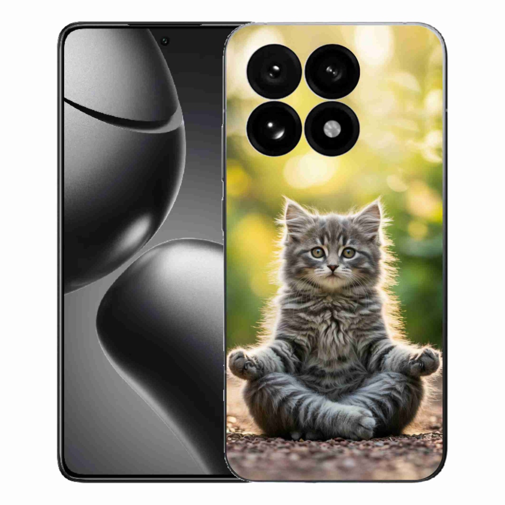 Gélový kryt mmCase na Xiaomi 15T - meditujúce mačiatko